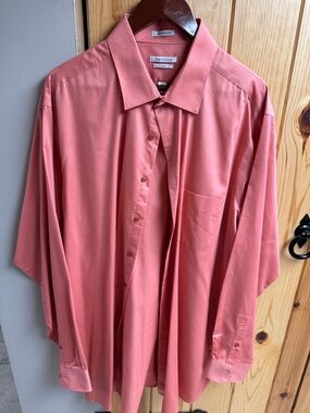 Van Heusen Coral Button-Up Dress Shirt